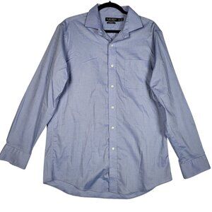 Lauren Ralph Lauren Shirt Men's 16 1/2 34/35 Blue Button Up Long Sleeve